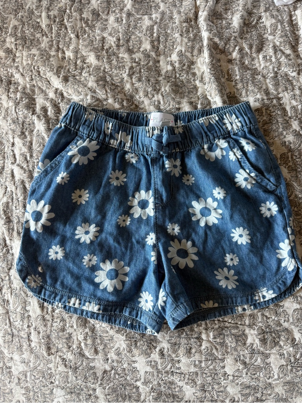 Children’s PLACE Floral Denim Jean Shorts Size 8